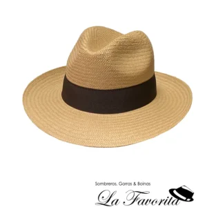 Sombrero verano fedora flexible ala ancha tostado - Miralles