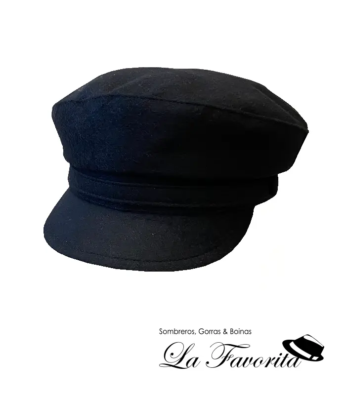 Gorra marinera lana Seawolf negro - Gold Lion