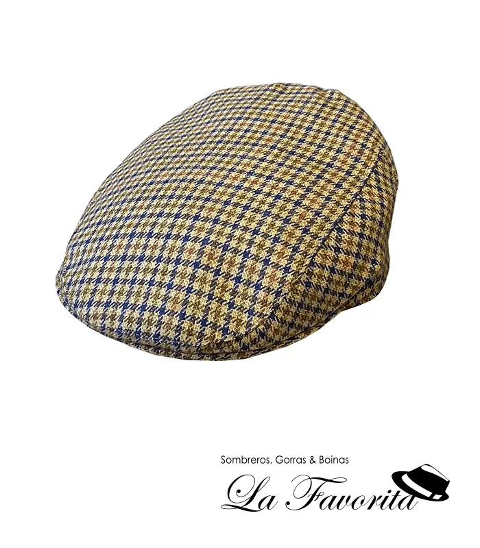 Gorra lana pata de gallo niño beig - Beirets