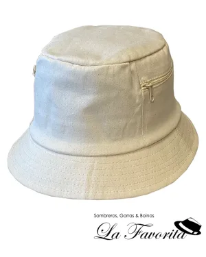 Gorro verano algodón cremalleras crudo - Miralles