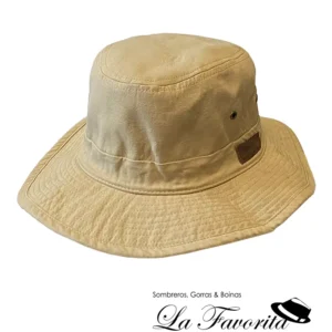 Gorro verano algodón ala ancha Adventure beig - Miralles