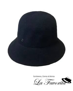 Gorro mujer lana copa redonda KBW224LP negro - Loevenich