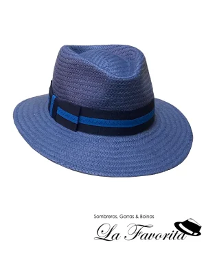 Sombrero mujer verano ala corta 22714 azul - La Favorita
