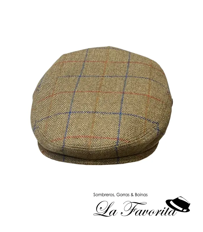 Gorra lana espiga cuadro 24 verde claro - City Sport