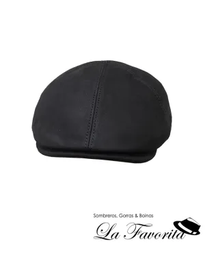 Gorra 6 paneles pico pato cuero 24 negro - Hat Club