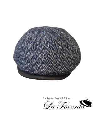 Gorra 6 paneles pico pato espigaa Lik 41918 beig-azul - Alfonso D'Este
