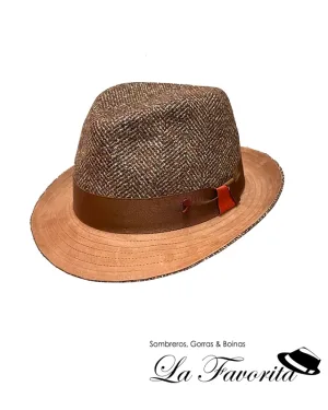 Sombrero alpaca trilby ala corta Michael 42048 marrón - Alfonso D'Este