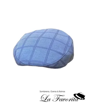 Gorra verano cuadro grande 24 serie 2463 azul claro - Beirets