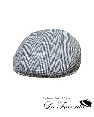 Gorra verano príncipe gales lino y algodón verde - Beirets