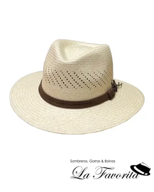 Sombrero panamá Fashion Air cinta cuero 24 natural - Vintimilla