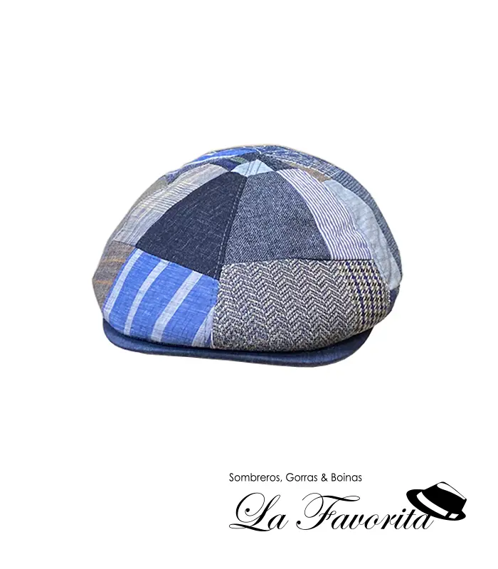 Gorra verano 6 paneles pico pato Broker Patchwork azul - Beirets