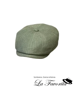 Gorra verano 8 paneles botón espiga fina Kyoto 46244 verde - Alfonso D'Este