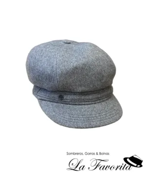 Gorra mujer 8 paneles botón NMF231LP gris claro - Loevenich