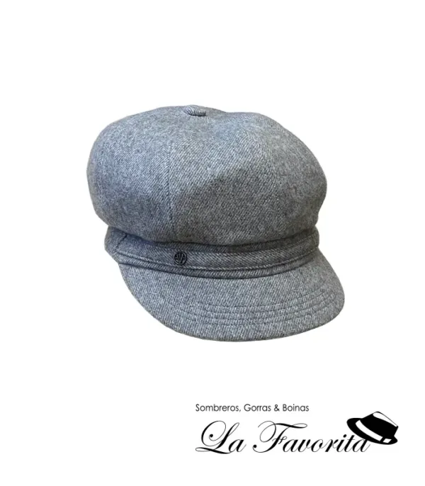 Gorra mujer 8 paneles botón NMF231LP gris claro - Loevenich