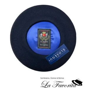 Boina sin badana Superlujo 14" azul marino - Elósegui