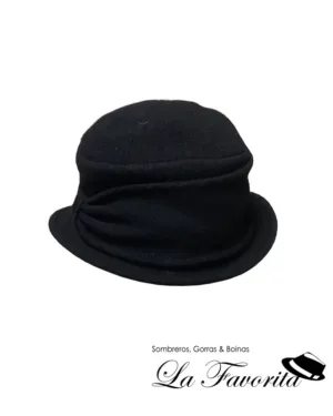 Gorro mujer lana lazo KBW650LP negro - Loevenich