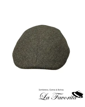 Gorra lana 4 paneles forma espiga 209401-0017 verde oscuro - Hat Club