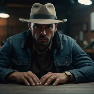 Hombre con sombrero fedora o clásico
