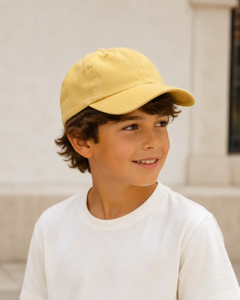 Niño con gorra deportiva