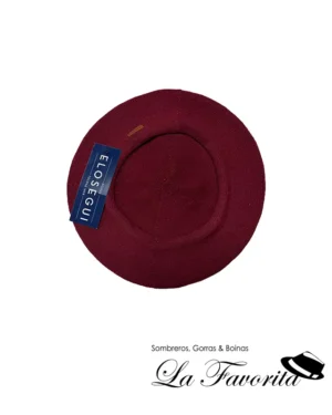 Boina verano algodón borgoña (burdeos) - Elósegui