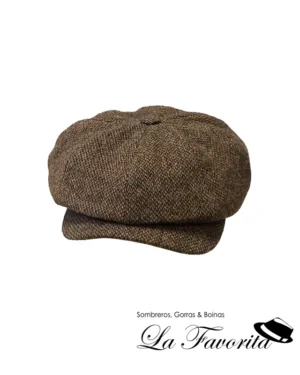Gorra 8 paneles botón lana Sinisa 51181 marrón - Alfonso D'Este