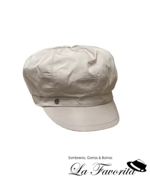Gorra mujer 8 paneles botón vuelo impermeable 679006 beig - Loevenich