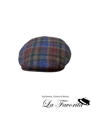 Gorra cuadro grande lana 4 London 3X granate - City Sport