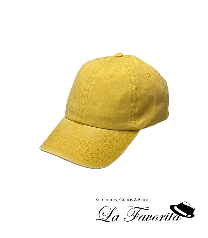 Gorra deportiva béisbol algodón 115415-0007 mostaza - Hat Club