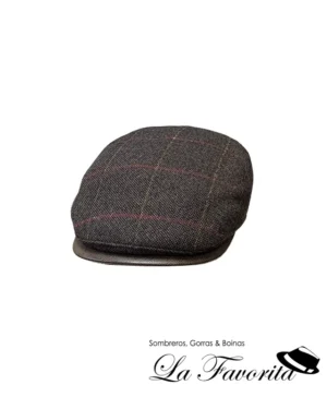 Gorra forma lana cuadro L2152F marrón - Verra