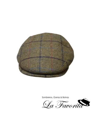 Gorra lana cuadro grande 208401-0128 verde - Hat Club