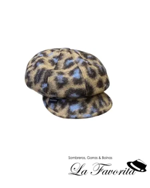 Gorra mujer 8 paneles botón lana TT022.01 animal print - Rabionek