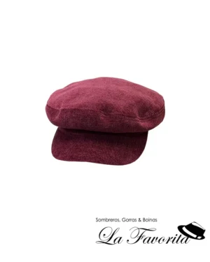 Gorra mujer marinera pana AW925 burdeos - Aranda