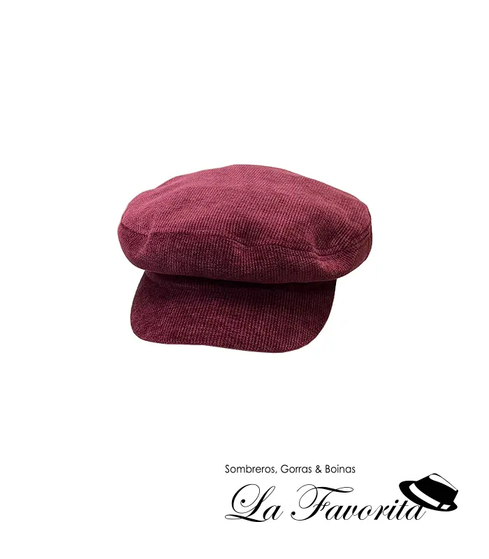 Gorra mujer marinera pana AW925 burdeos - Aranda