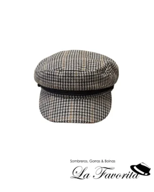 Gorra mujer marinera pata gallo AW921 beig - Aranda