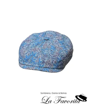 Gorra verano 8 paneles botón algodón Kyoto Liberty 57942 azul - Alfonso D'Este