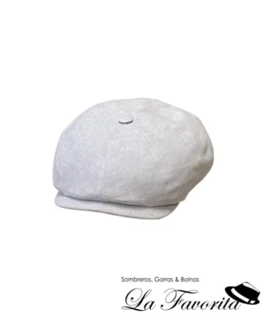 Gorra verano 8 paneles botón Matsue 26 53301 gris perla - Fernández y Roche