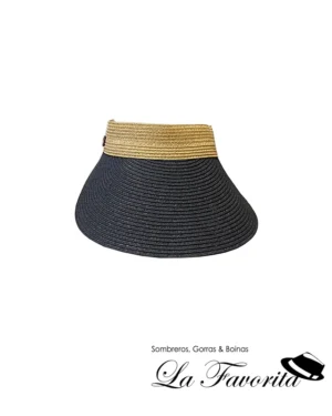 Gorra visera verano cierre elástico AS316 negro - Aranda