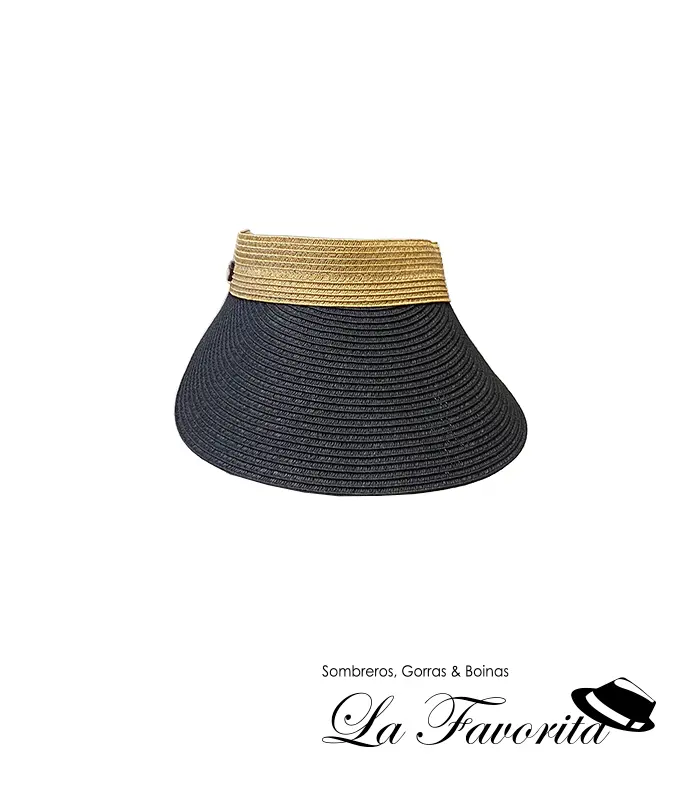 Gorra visera verano cierre elástico AS316 negro - Aranda