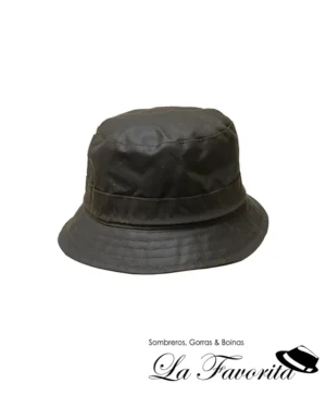 Gorro lluvia algodón encerado 207617-0006 marrón oscuro - Hat Club