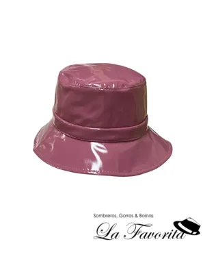 Gorro mujer lluvia charol reversible lavanda - Bedacht