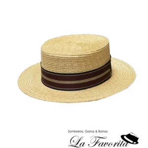 Sombrero canotier paja natural M2C1-119M2 natural - Signes