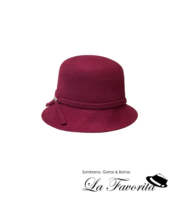 Sombrero mujer casquete lana AA14136 vino - La Favorita