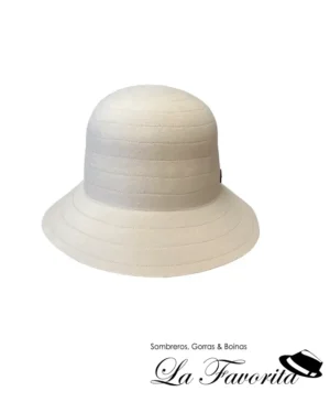 Sombrero mujer copa redonda fieltro AW502 crudo - Aranda Sombreros