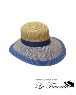 Sombrero mujer verano visera combinada 2-136-058 azul - Miralles