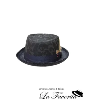 Sombrero pork pie algodón 58585 azul - Alfonso d'Este