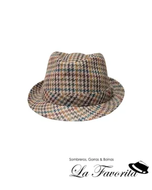Sombrero Trilby DS pata gallo lana 59797 beig - Alfonso d'Este