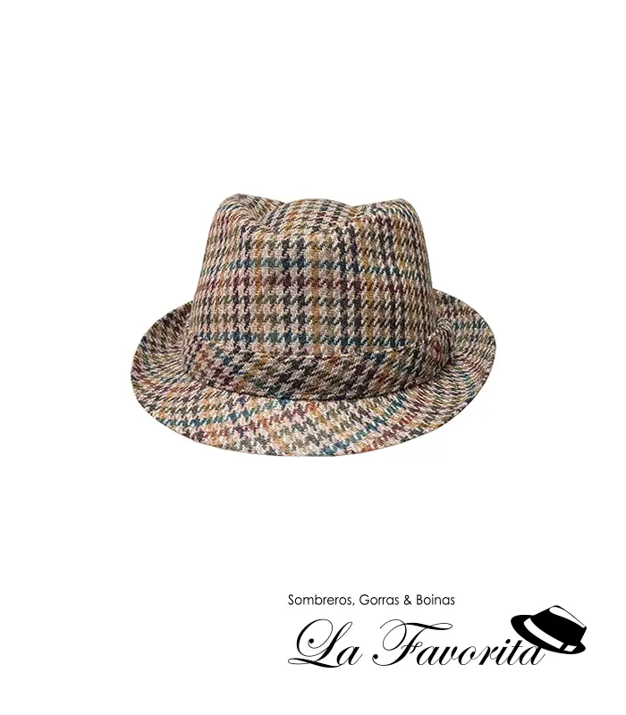 Sombrero Trilby DS pata gallo lana 59797 beig - Alfonso d'Este