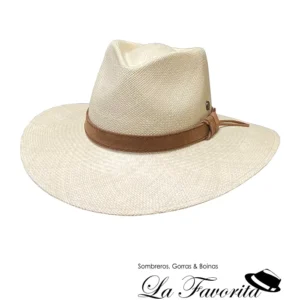 Sombrero verano Panamá Traveller natural con cinta piel - Vintimilla