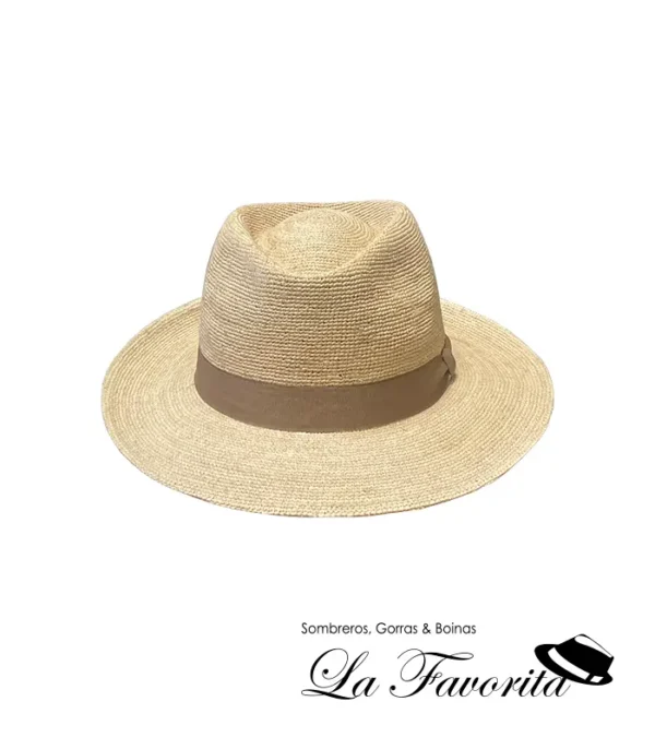 Sombrero verano rafia crochet extrafino 2-152-048 beig - Miralles
