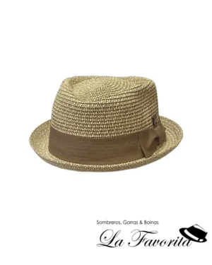 Sombrero verano trilby copa diamante AS402 marrón - Aranda Sombreros